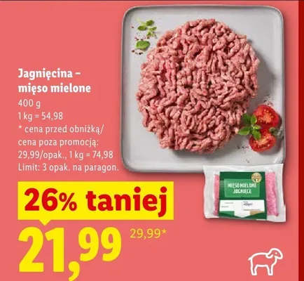 Jagnięcina mięso mielone promocja w Lidl