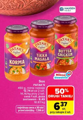 Sos Korma Patak's promocja w Carrefour