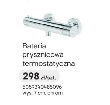 Bateria prysznicowa termostatyczna wys. 7 cm chrom promocja w Castorama