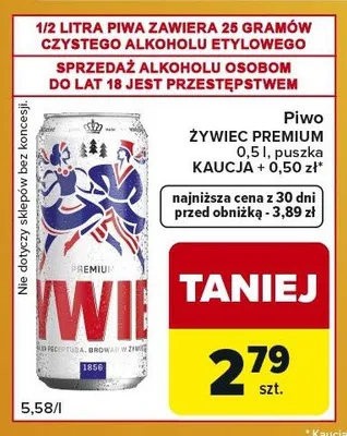 Piwo Żywiec Premium promocja w Carrefour Express
