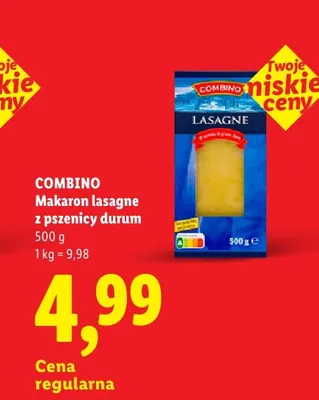 Makaron lasagne z pszenicy durum Combino promocja w Lidl