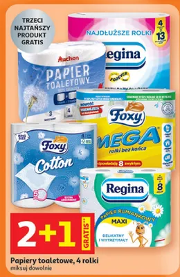 Papier toaletowy 4 rolki, miksuj dowolne promocja w Auchan