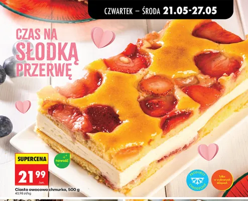 Ciasto owocowa chmurka promocja w Biedronka
