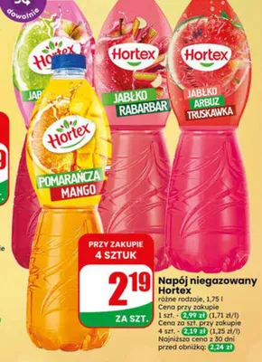 Napój niegazowany Hortex Pomarańcza Mango promocja w Dino