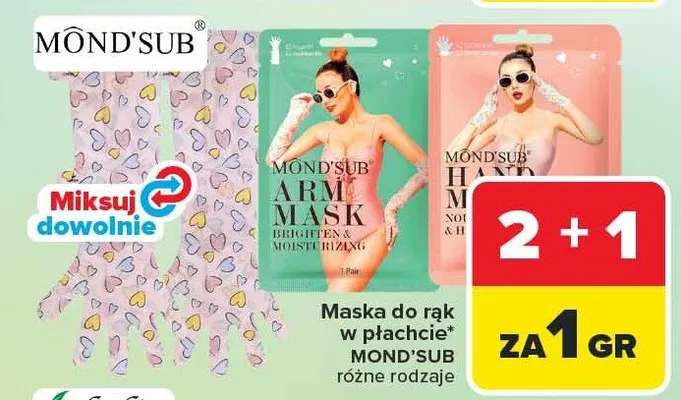 Maska do rąk w płachcie różne rodzaje promocja w Carrefour