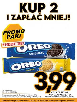Ciastka Oreo Golden promocja w Kupiec