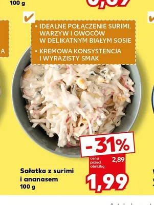Sałatka z surimi i ananasem promocja w Kaufland