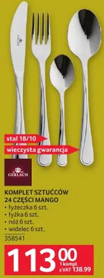 Komplet sztućców 24 części Mango promocja w Selgros