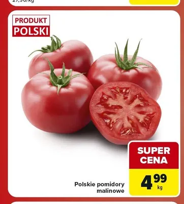 Pomidory malinowe polskie promocja w Carrefour Market