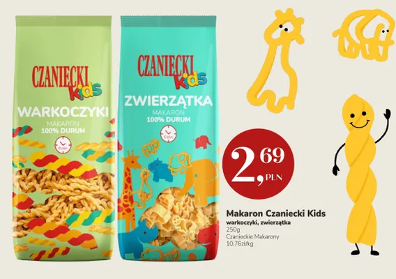 Makaron Czaniecki Kids warkoczyki promocja w Market Point