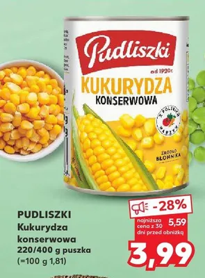 Kukurydza konserwowa promocja w Kaufland