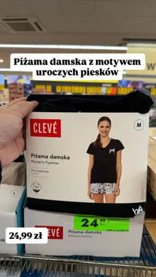 Piżama damska z motywem piesków promocja w Biedronka