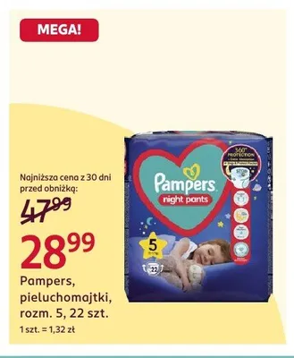 Pieluchomajtki Pampers night pants rozm. 5 promocja w Rossmann