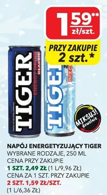 Napój energetyzujący Tiger promocja w Top Market