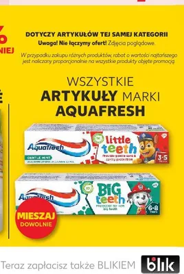 Artykuły marki AQUAFRESH promocja w Kaufland