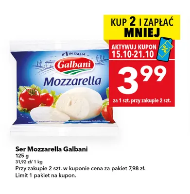 Ser mozzarella Galbani promocja w LEWIATAN