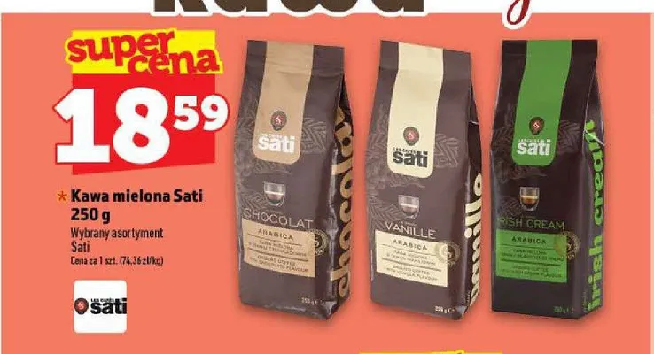 Kawa mielona Sati Chocolat promocja w TOPAZ