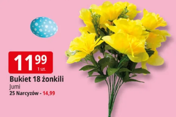 Bukiet 18 żonkili Jumi promocja w Leclerc