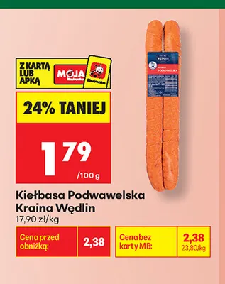 Kiełbasa podwawelska Kraina Wędlin promocja w Biedronka