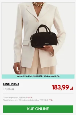 Torebka Gino Rossi promocja w eobuwie.pl