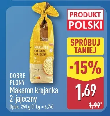 Makaron krajanka 2-jajeczny promocja w Aldi