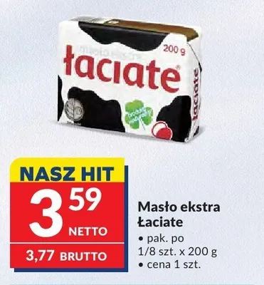 Masło ekstra Łaciate promocja w Makro