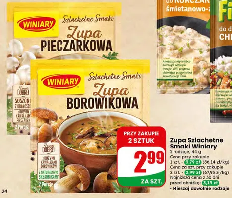 Zupa szlachetne smaki pieczarkowa promocja w Dino