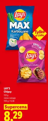 Chipsy Lay's Max Karbowane Śmietankowy Serek z Cebulką promocja w Lidl