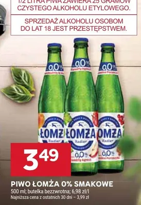 Piwo Lomża 0% smakowe promocja w Stokrotka