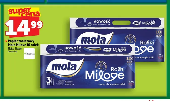 Papier toaletowy Mola Milove promocja w TOPAZ