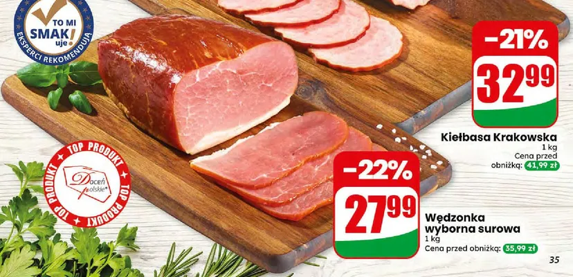 Wędzonka wyborna surowa Agro Rydzyna promocja w Dino