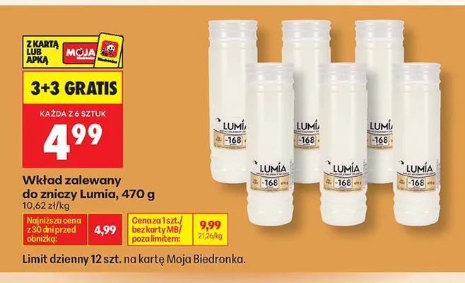 Wkład zalewany do zniczy Lumia promocja w Biedronka