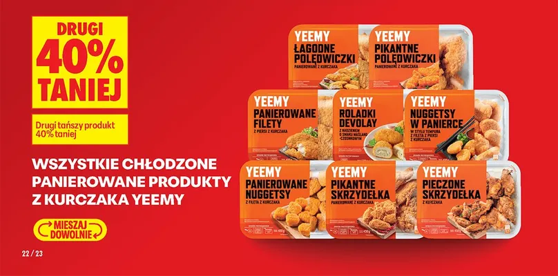 Wszystkie chłodzone, panierowane DRUGI -40% promocja w Biedronka