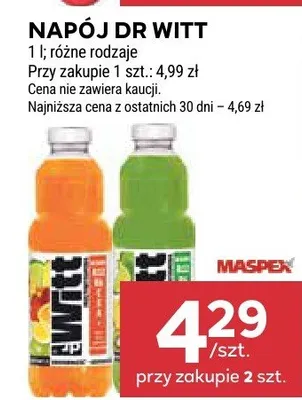 Napój Dr Witt promocja w Stokrotka