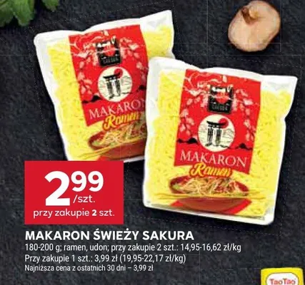 Makaron świeży Sakura promocja w Stokrotka