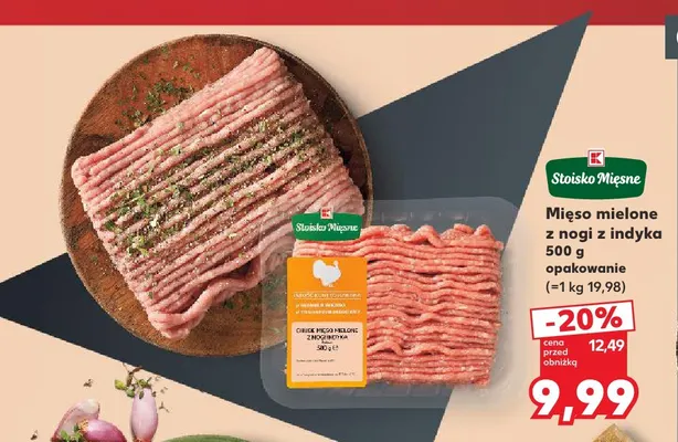 Mięso mielone z nogi z indyka Stoisko Mięsne promocja w Kaufland