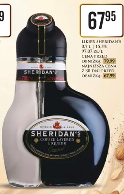 Likier Sheridan's 15,5% promocja w Dino