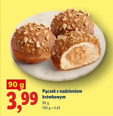 Pączek z nadzieniem krówkowym promocja w Lidl
