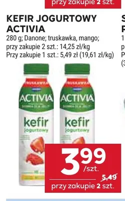 Kefir jogurtowy Activia truskawka promocja w Stokrotka