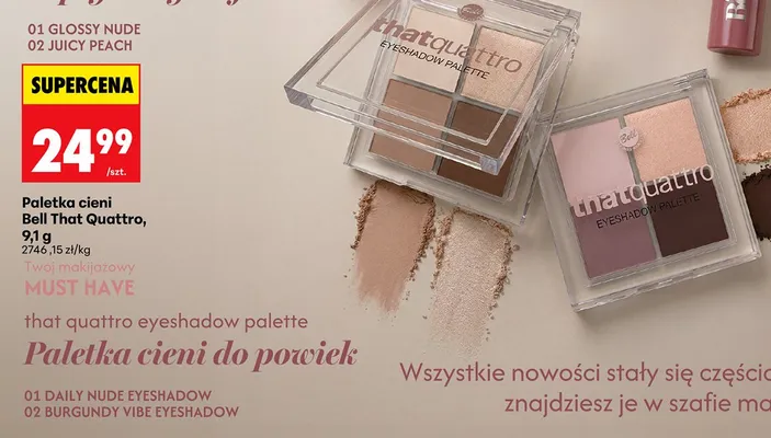 Paletka cieni Bell That Quattro promocja w Biedronka