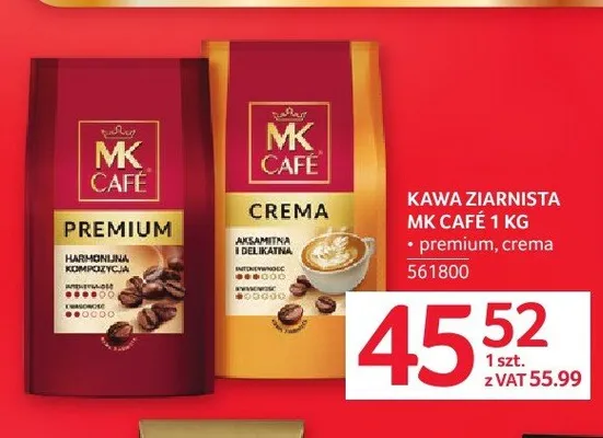Kawa ziarnista MK Café promocja w Selgros