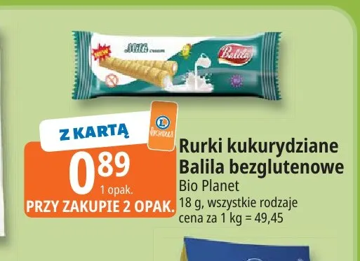 Rurki kukurydziane Balila bezglutenowe promocja w Leclerc