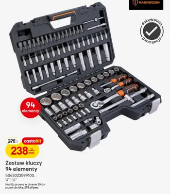 Zestaw kluczy 94 elementy promocja w Castorama