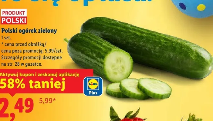Polski ogórek zielony promocja w Lidl