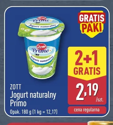 Jogurt naturalny Primo Zott promocja w Aldi