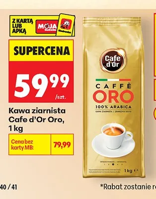 Kawa ziarnista Cafe d'Or Oro promocja w Biedronka