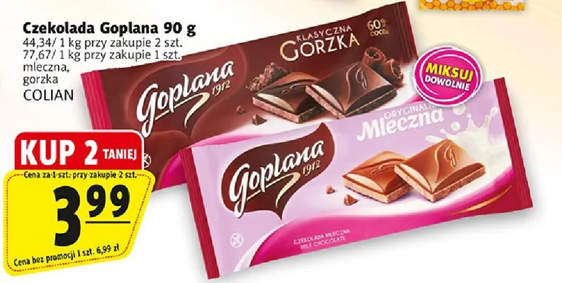 Czekolada mleczna/gorzka promocja w Prim Market