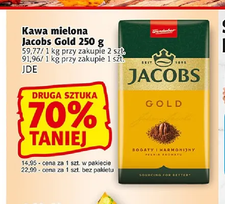 Kawa mielona Jacobs Gold 250 g promocja w Prim Market