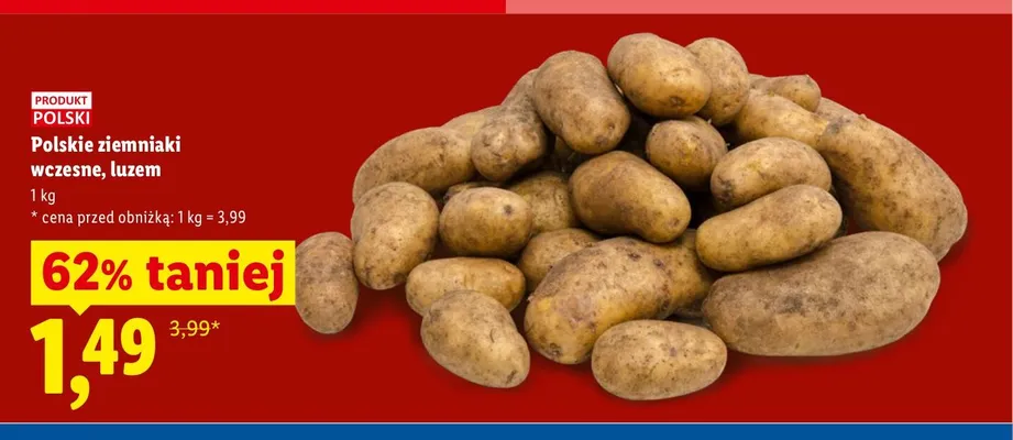 Ziemniaki wczesne polskie luzem promocja w Lidl