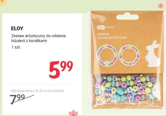 Zestaw artystyczny do robienia biżuterii z koralikami promocja w Rossmann